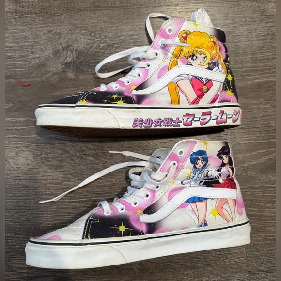 Sailor Moon Vans High Tops Sk8-Hi Pretty Guardian Anime Mens 9.5 Womens 11 - Picture 2 of 10